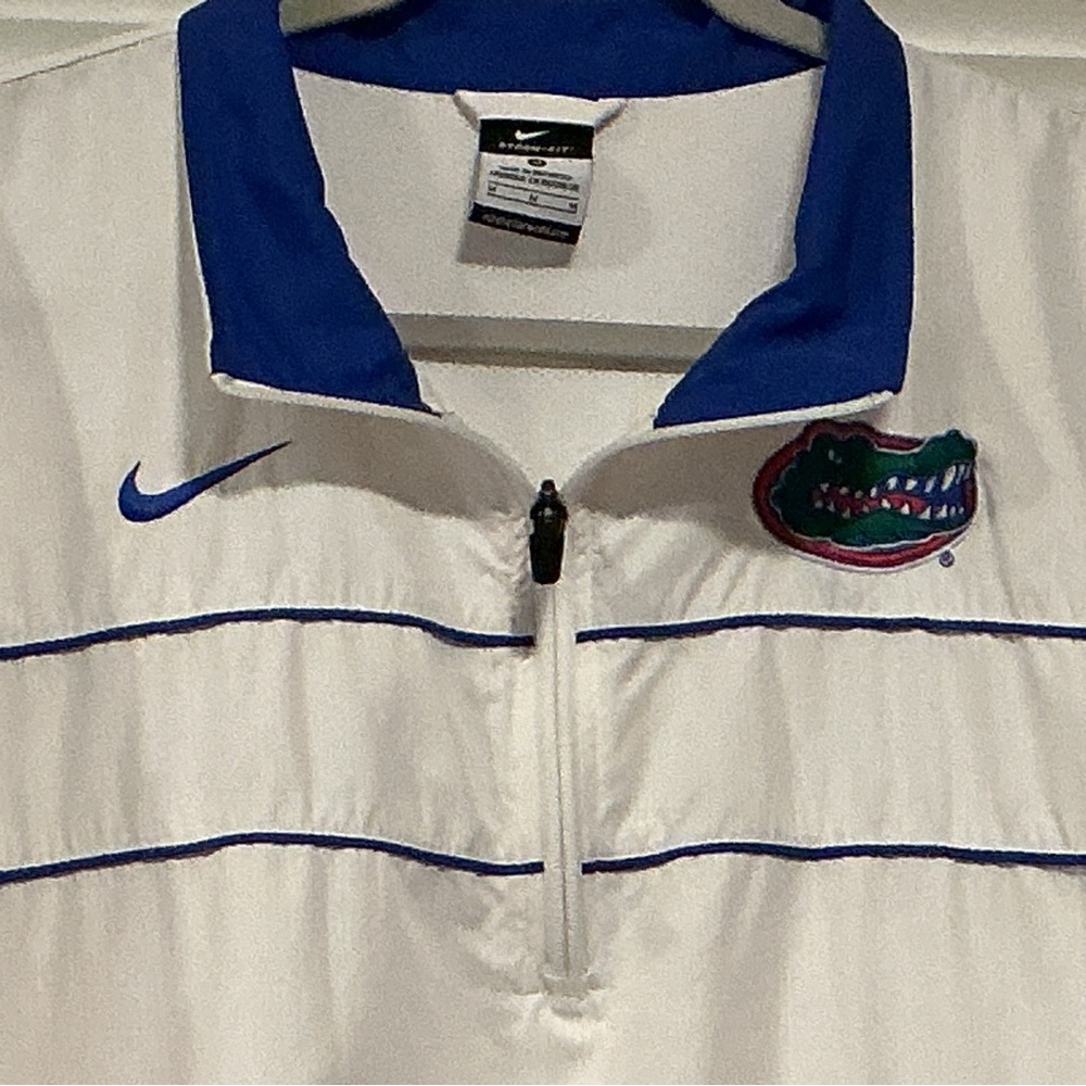Nike Florida Gators Storm Fit jacket - white and blue- Quarter-Zip Jacket Med